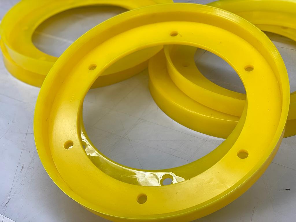 Anéis de Canal em Poliuretano Amarelo