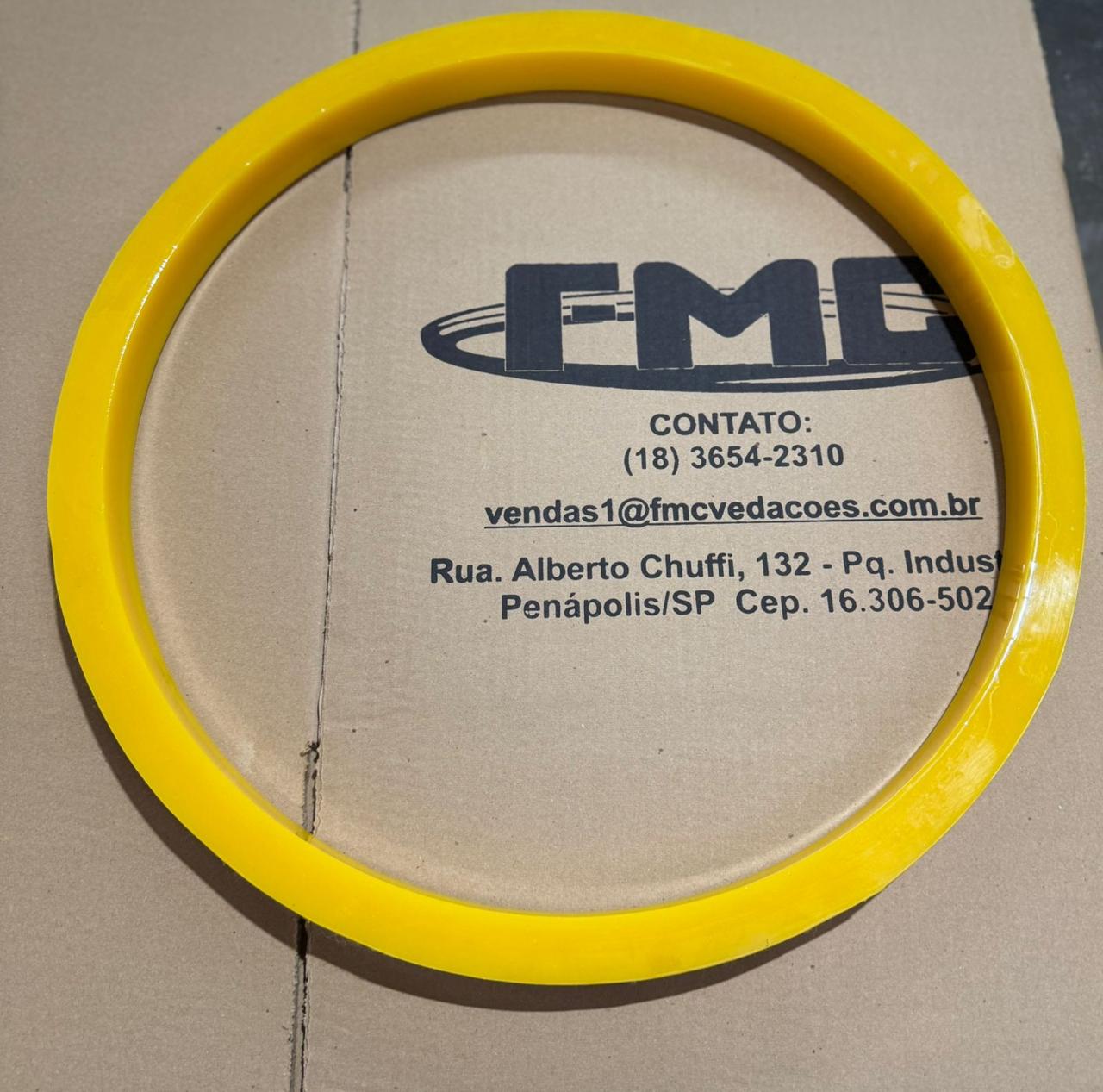 Anel Plano em Poliuretano Amarelo